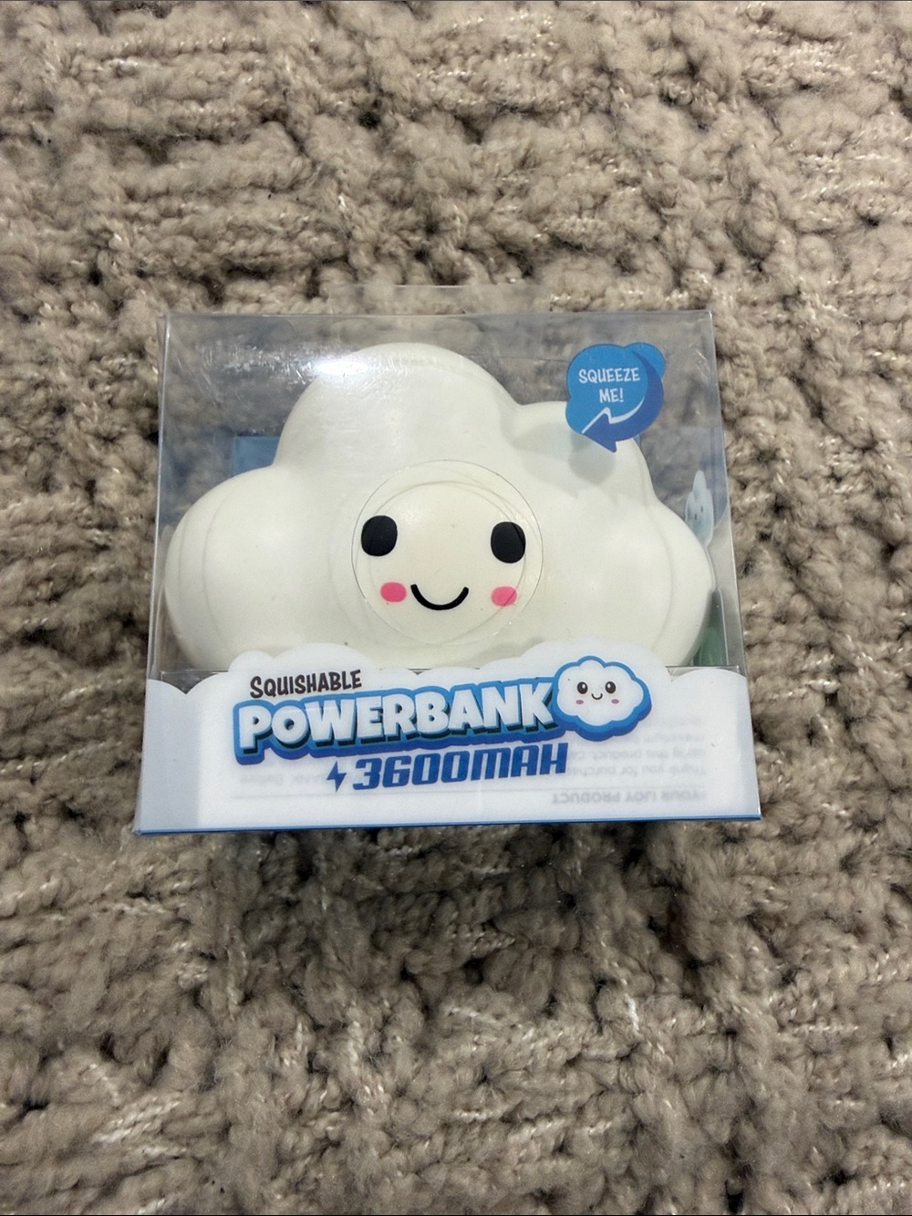 Squishable Cloud Powerbank 3600mAh - White Cute Cloud